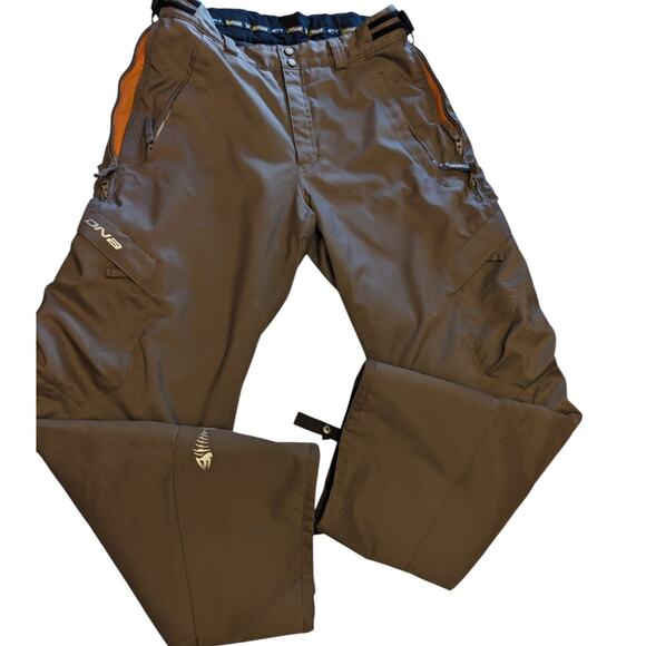 DNA Mens Ski Pants Size 36 Brown Waterproof Snowboarding Insulated - Picture 1 of 15